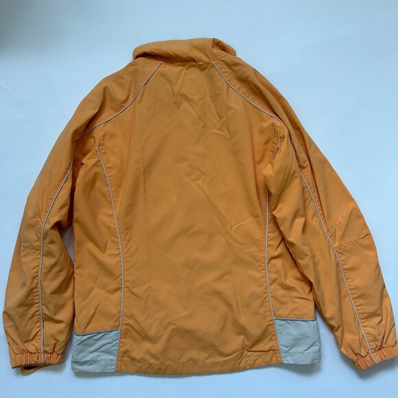 Vintage Woolrich Women size M Orange Yellow Fleece collar windbreaker Jacket - Picture 8 of 12